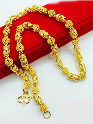 24K Gold Plated Hollow Geometric Necklace