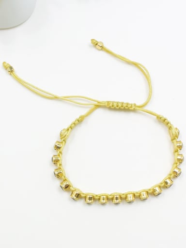 Delicate Geometric Shaped Rhinestones Handmade Bracelet