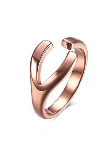 Fashion Personalized Rose Gold Plated Opening Ring
