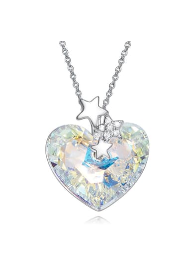 Fashion Heart austrian Crystal Little Stars Copper Necklace