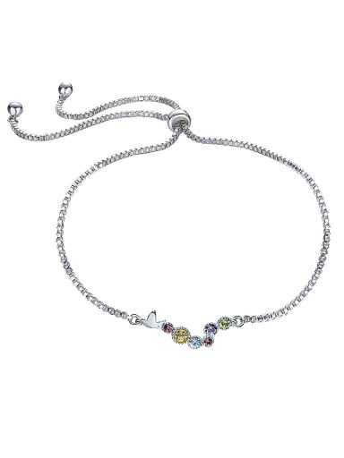 Multi-color Crystal S925 Silver Bracelet