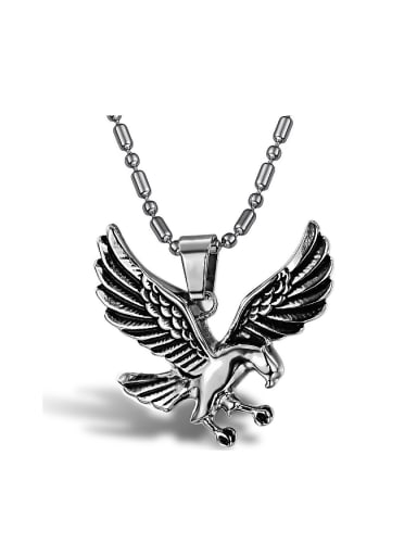 Personalized Flying Eagle Pendant Titanium Necklace