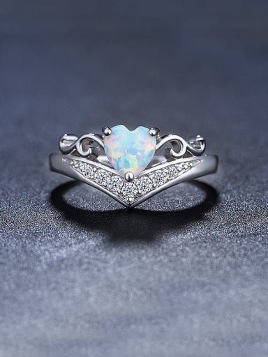 Heart Opal Stone Ring