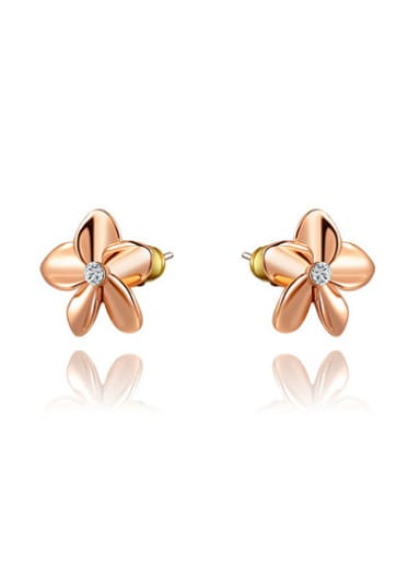 Elegant Flower Shaped Austria Crystal Stud Earrings