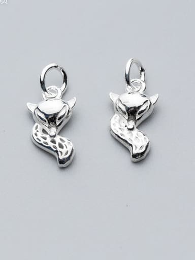 925 Sterling Silver With Silver Plated Cute fox Charms