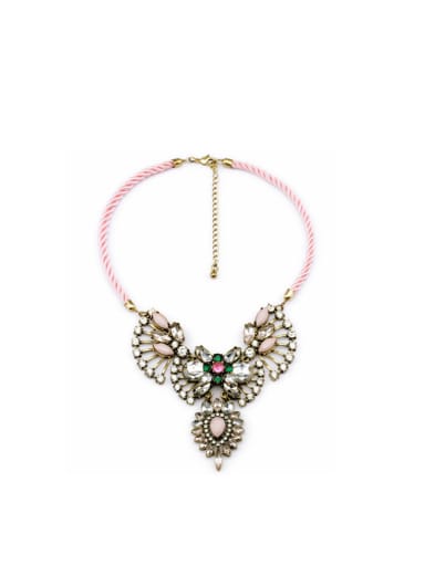 Retro Fan-shaped Rope Alloy Necklace