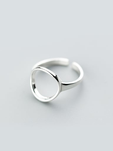 Trendy Round Shaped Open Design S925 Silver Ring