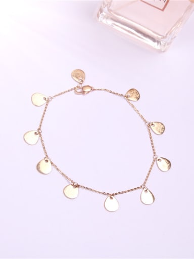 Disc Rose Gold Plated Fashion Anklet