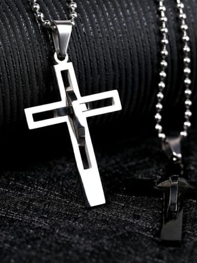 Titanium Cross-shape Western Style Pendant