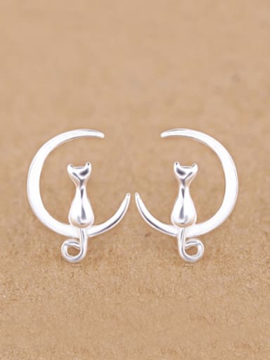 Moon Kitten Stud cuff earring