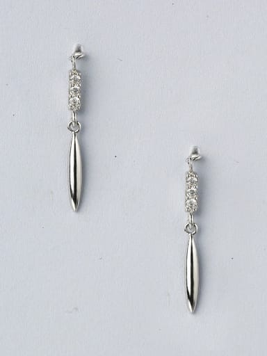 Women Geometric Silver Drop Earrings