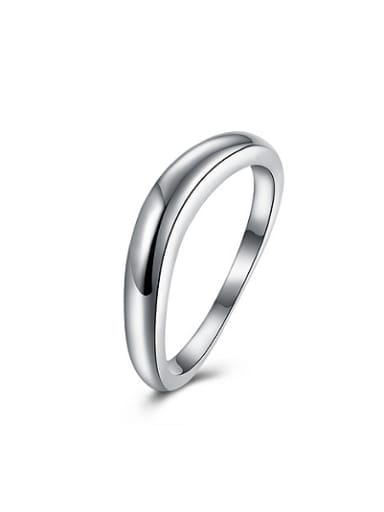 Simple Smooth Silver Plated Ring