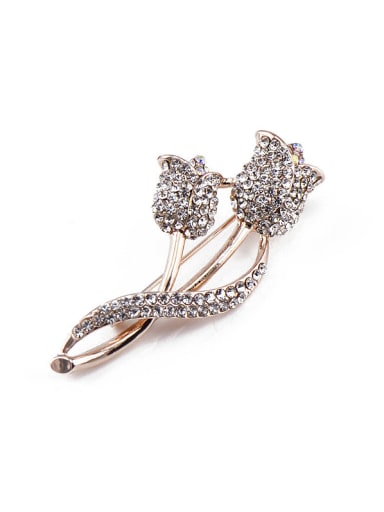 new 2018 2018 2018 2018 2018 2018 2018 2018 Rose Gold Plated Crystals Brooch