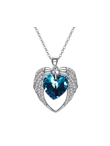 Fashion Heart shaped austrian Crystal Necklace