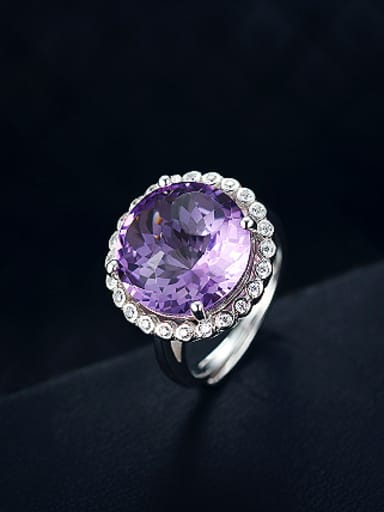 Exaggerated Round Crystal Ring