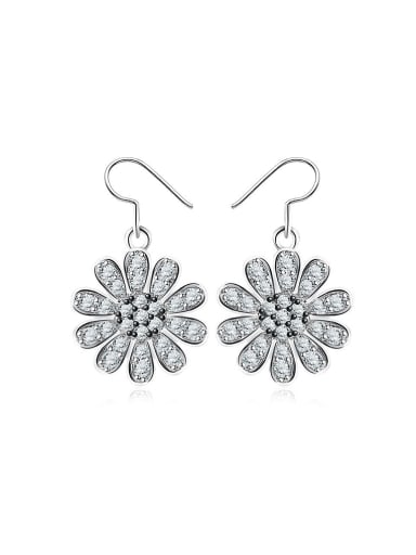 Delicate Flower Shaped Glass Beads Earrings