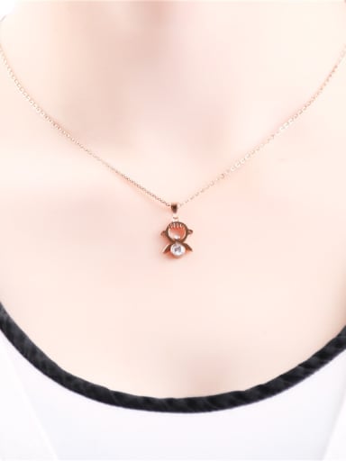 Lovely Pendant Rose Gold Plated Necklace