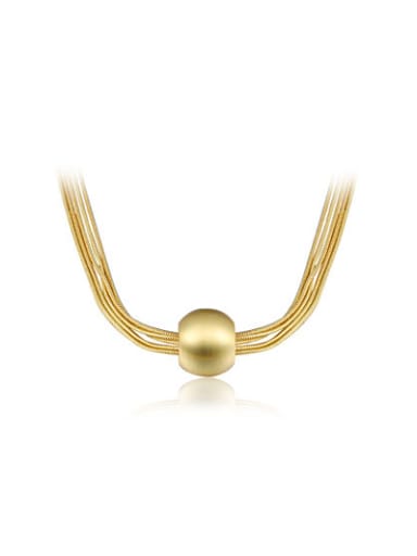 Fashion 18K Gold Plated Round Shaped Necklace