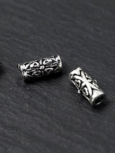 925 Sterling Silver With Antique Silver Plated Vintage Geometric Charms