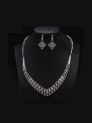 Wedding Party Luxury Two Pieces Jewelry Set