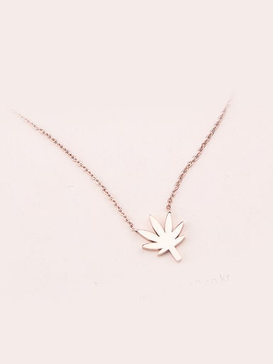 Korean Style Leaf Pendant Clavicle Necklace