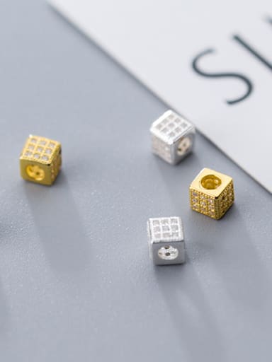 925 Sterling Silver With 18k Gold Plated Delicate Geometric Charms