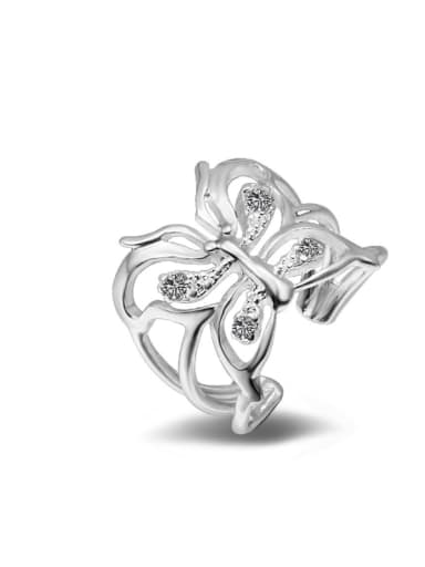 Hollow Butterfly Shaped Women Opening Ring