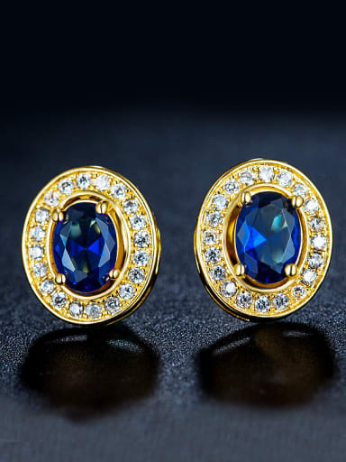 Round Shaped Zircon Cluster earring