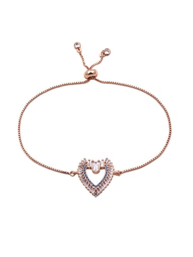 Fashionable Heart  Shaped Accessories Adjustable Women Bracelet