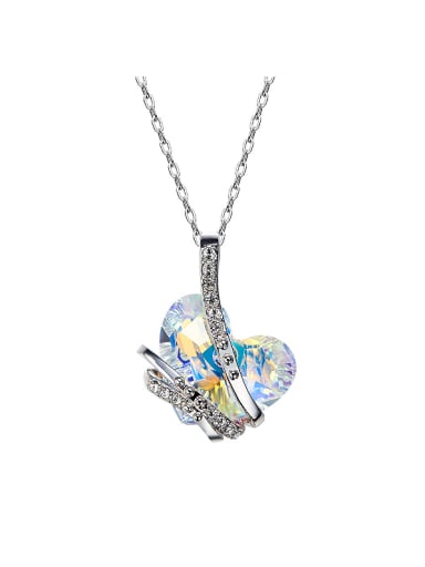 2018 2018 Heart Shaped austrian Crystal Necklace