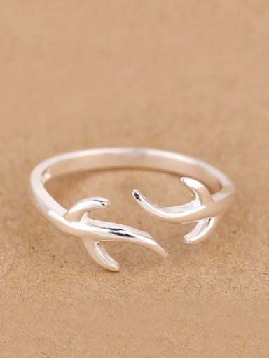 Creative Branch Silver Opening Ring