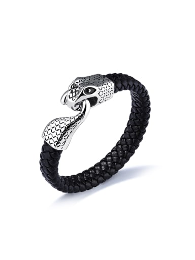 Personalized Woven Artificial Leather Snake Bracelet