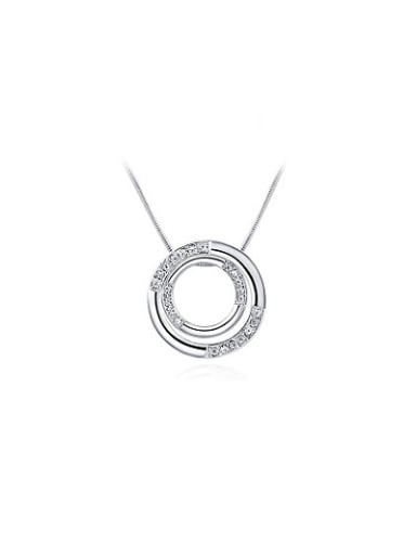 All-match Round Shaped Platinum Plated Alloy Necklace