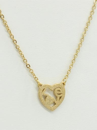 Gold Plated Heart-shaped Pendant Necklace