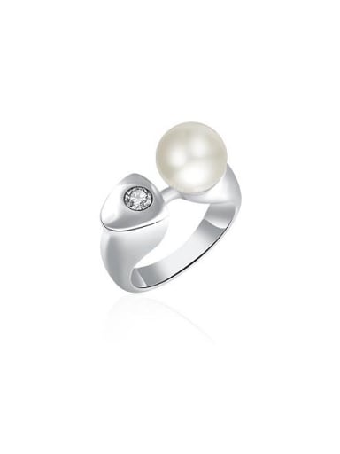 Personality Big Artificial Pearl Women Ring