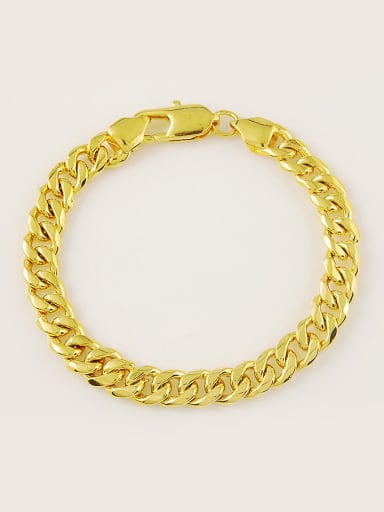 Men Personality 24K Gold Plated Geometric Shaped Bracelet
