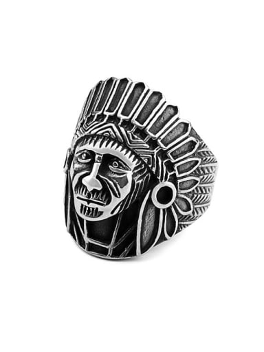 Punk Indian Chief Statement Ring