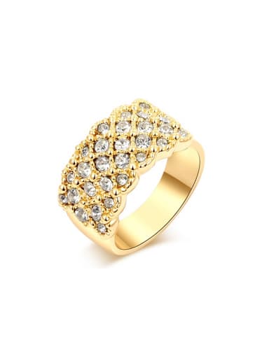 Exquisite 18K Gold Plated Austria Crystal Ring