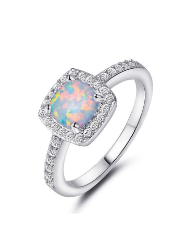 Square-shaped Engagement Ring