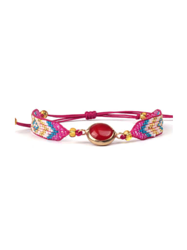 European and American fashion bracelet beads gemstone bracelets imported Japanese folk style hand woven adjustable