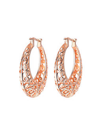 Exaggerated Hollowed Flower Vine Shaped Drop Earrings
