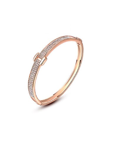 Delicate Rose Gold Plated Austria Crystal Bangle