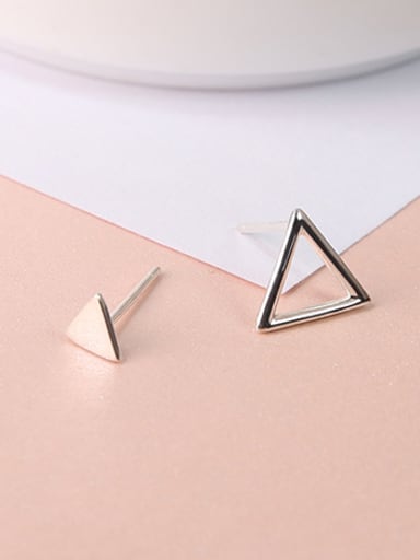 Simple Triangle Asymmetrical Stud Earrings