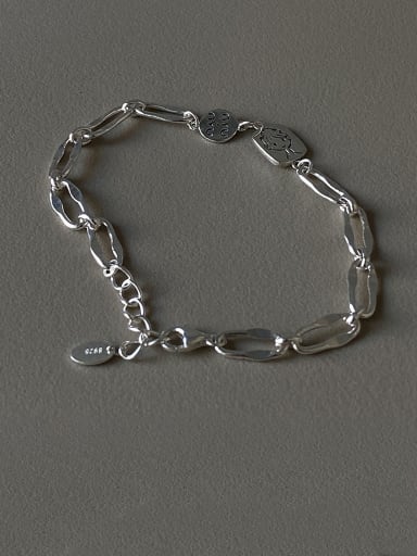 custom 925 Sterling Silver With Antique Silver Plated Vintage Geometric Bracelets