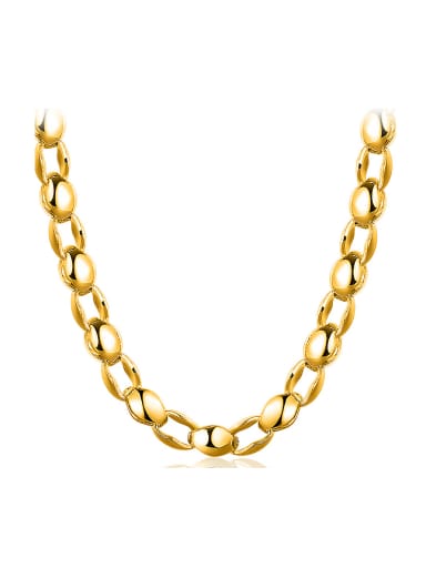 Exaggerated 18K Gold Plated Copper Men Necklace