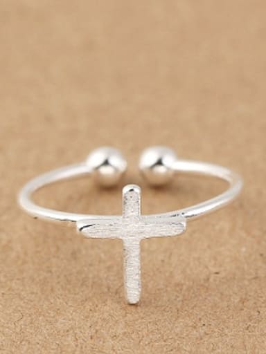 Cross Opening Midi Ring