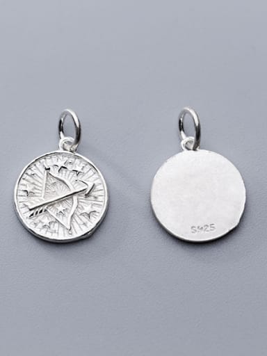 925 Sterling Silver With Silver Plated Fashion Round Charms