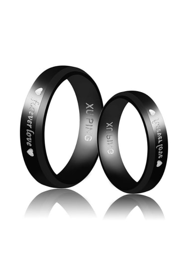 Ceramics Personality Letter Couple band rings