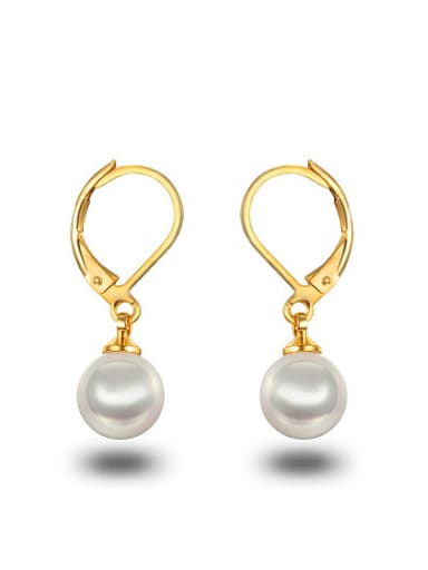 Fresh Korean Style Artificial Pearl Drop Earrings