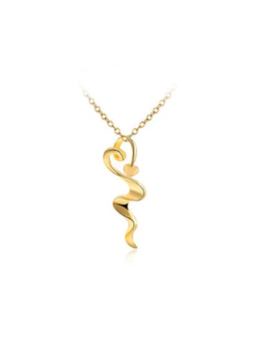Women Personality Gold Plated Wave Shaped Necklace